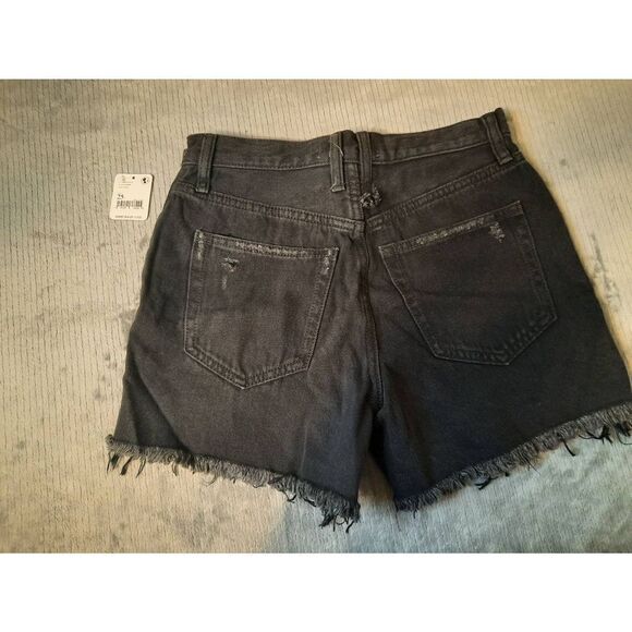 NWT Free People We The Free size 25 Black Denim Cut Off Shorts - Picture 5 of 5